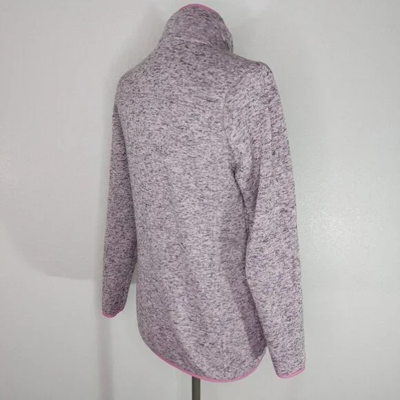 Simply Southern Womens Medium Pullover Pink Heather Fleece Sweatshirt 1/4 Snap - Picture 7 of 13